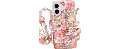 FOR IPHONE 16 PLUS DIAMOND GLITTER LIP - PINK