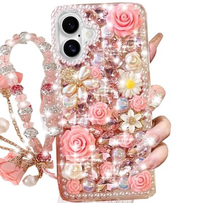 FOR IPHONE 16 PLUS DIAMOND GLITTER LIP - PINK