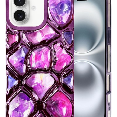 FOR IPHONE 16 PLUS DIAMOND GLITTER LIP - PURPLE