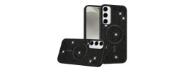 For Samsung s25/s24 Diamond [Magnetic Circle] with CD Pattern Hybrid - Black