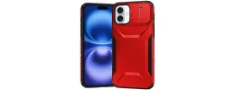 For iPhone 17 Ultimate U Design Hybrid with Camera Window  Covering - Red