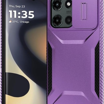 For Motorola Edge 2025 Ultimate U Design Hybrid with Camera Window Covering - Purple