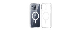 For Apple iPhone 11 (XI6.1) Dotted Edged Line Transparent HQ Magnetic Ring Stand Hybrid - Clear