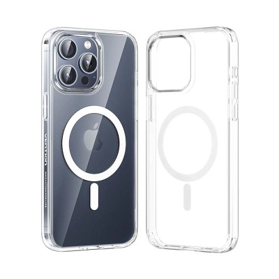 For Apple iPhone 11 (XI6.1) Dotted Edged Line Transparent HQ Magnetic Ring Stand Hybrid - Clear