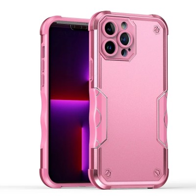 For Apple iPhone 11 (XI6.1) Exquisite Tough Shockproof Hybrid Case Cover - Pink