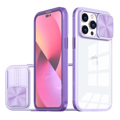 For Apple iPhone 11 (XI6.1) Fusion Transparent Clear Hybrid Case Cover - Pink/Blue