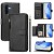 For Cricket Icon 6 Luxury Wallet Card ID Zipper Money Holder - Black