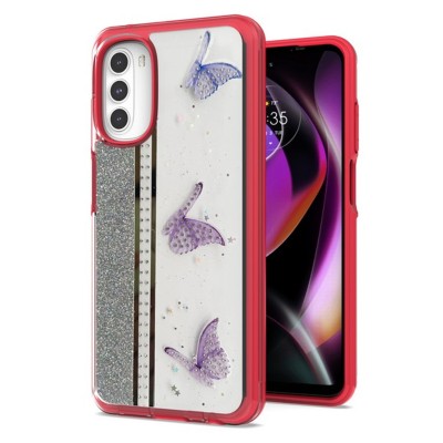 For Moto G 5G 2022 Bling Hybrid Case Cover - H