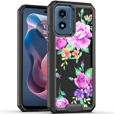 For Moto G 5G 2022 Bliss Floral Solid Design Hybrid Cover Case - Floral F