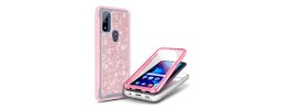 For Moto G Play 2023, G Pure, G Power (2022) Exotic ShockProof Design Hybrid Case Cover - Blooming Rose