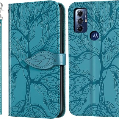 For Moto G Play 2023, G Pure, G Power (2022) Wallet Premium PU Vegan Leather ID Card Money Holder with Magnetic Closure - Purple