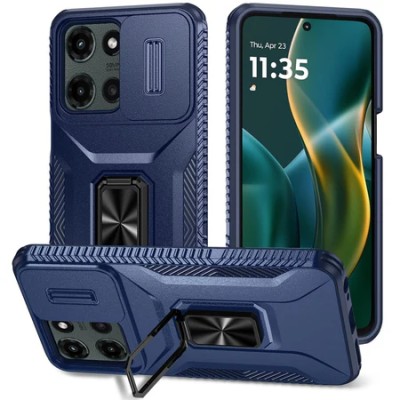 For Moto G Stylus 5G 2025 Exquisite Tough Shockproof Hybrid Case Cover - Blue