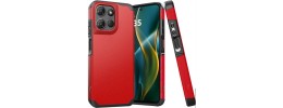 For Moto G Stylus 5G 2025 Exquisite Tough Shockproof Hybrid Case Cover - Red