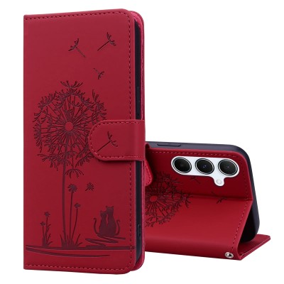 For Moto G Stylus 5G 2025 Luxury Wallet Card ID Zipper Money Holder Case Cover - Red