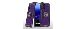 For Moto G Stylus 5g 2022 Robust Magnetic Kickstand Hybrid Case Cover - Dark Purple