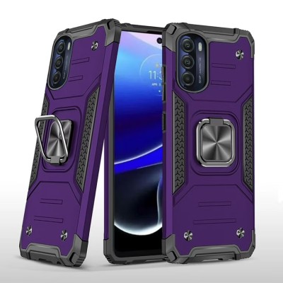 For Moto G Stylus 5g 2022 Robust Magnetic Kickstand Hybrid Case Cover - Dark Purple