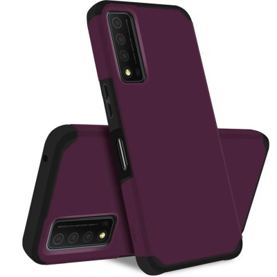 For Moto G Stylus 5g 2022 Tough Strong Slim Dual-Layer ShockProof Hybrid Case Cover - Magenta Purple