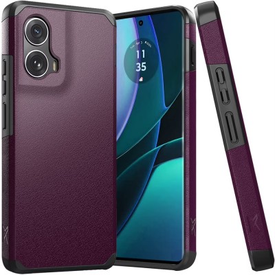 For Motorola Moto Edge 5G 2024 Tough Strong Hybrid (Magnet  Mount Friendly) Case Cover - Dark Purple