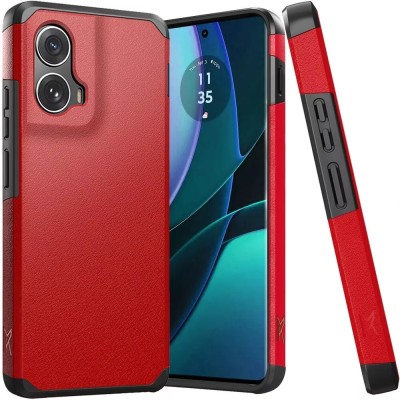 For Motorola Moto Edge 5G 2024 Tough Strong Hybrid (Magnet  Mount Friendly) Case Cover - Red