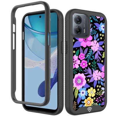 For Motorola Moto G 5G (2023) METKASE Premium Exotic Design Hybrid Case in Slide-Out Package - Antique Flower