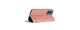 For Motorola Moto G 5G 2024 METKASE Wallet Premium PU Vegan Leather ID Card Money Holder with Magnetic Closure in Premium Slide-Out Package - Rose Gold
