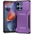 For Motorola Moto G 5G 2025 Beautiful Diamond Metallic Design Metal Chrome Edged Hybrid - Purple