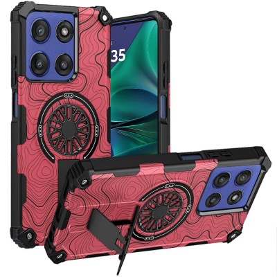 For Motorola Moto G 5G 2025 CD Texture Design Magnetic Car Mount Friendly HQ Hybrid - A