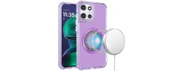 For Motorola Moto G 5G 2025 CHROME HQ Rotational Magnetic Ring Hybrid - Light Purple