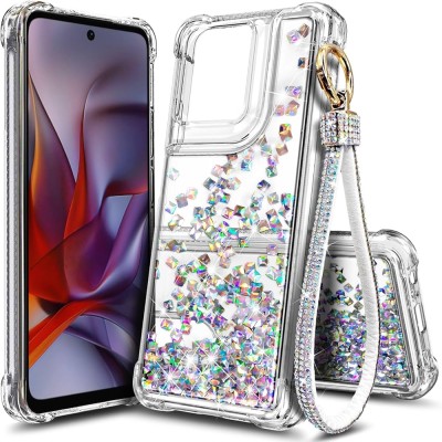 For Motorola Moto G 5G 2025 SPLENDID Diamond Glitter Ornaments Engraving Case Cover - Good Luck Floral Gold