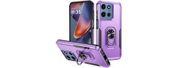 For Motorola Moto G 5G 2025 Tough Hybrid With Ring Stand Case - Purple