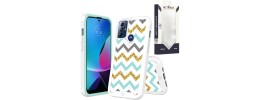 For Motorola Moto G Play 2023 METKASE Premium Exotic Design Hybrid Case in Slide-Out Package - Zigzag