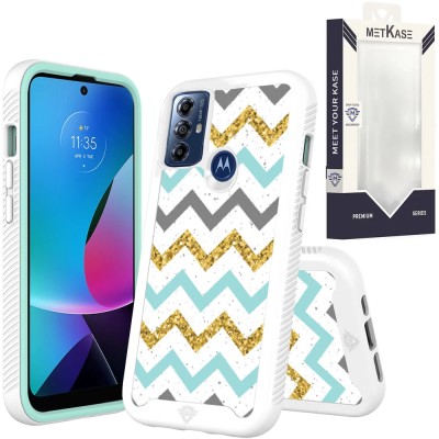For Motorola Moto G Play 2023 METKASE Premium Exotic Design Hybrid Case in Slide-Out Package - Zigzag