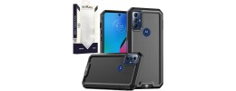For Motorola Moto G Play 2023 METKASE Rank Tough Strong  Modern Fused Hybrid in Slide-Out Package - Black