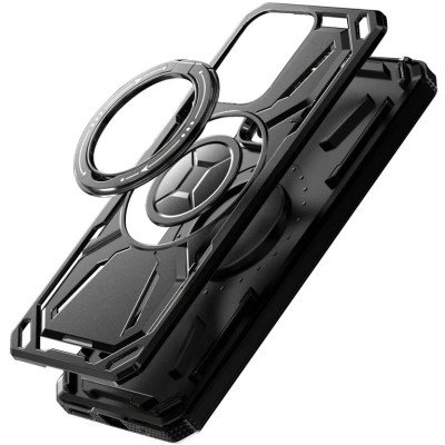 For Motorola Moto G Power 5G 2025 Loop Hybrid with [Magnetic  Ring Circle] 360 degrees Rotational Kickstand Case Cover - Black