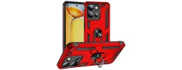 For Motorola Moto G Power 5G 2025 Loop Hybrid with [Magnetic  Ring Circle] 360 degrees Rotational Kickstand Case Cover - Red