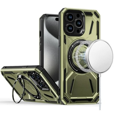 For Motorola Moto G Power 5G 2025 Metal Diamond CD Pattern  Design Matte Finished Hybrid with Rotational Ring [Car Mount  Friendly] Case - 7