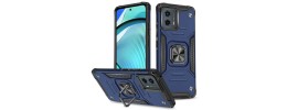 For Motorola Moto G Power 5G 2025 Ring Magnetic Kickstand  Hybrid Case Cover - Blue