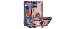 For Motorola Moto G Power 5G 2025 Ring Magnetic Kickstand  Hybrid Case Cover - Rose Gold