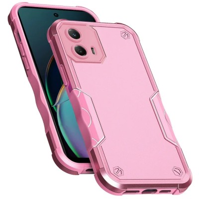 For Motorola Moto G Power 5g 2024 Exquisite Tough Shockproof Hybrid Case Cover - Pink