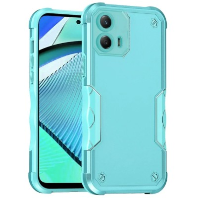 For Motorola Moto G Power 5g 2024 Exquisite Tough Shockproof Hybrid Case Cover - Teal