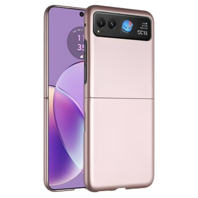 For Motorola Razr 2025 2024 METKASE Flip Snap On Premium Matte Finish Case Cover in Slide-Out Package - Gray