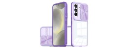 For Samsung Galaxy s25 Edge Fusion Transparent Clear Hybrid Case Cover - Purple