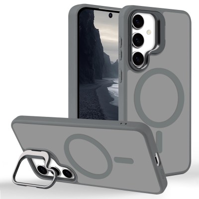 For Samsung s25 FE Metal Diamond CD Pattern Design Matte  Finished Hybrid with Rotational Ring [Car Mount Friendly] Case - 2