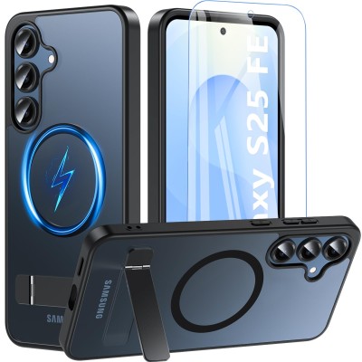 For Samsung s25 FE Robust Magnetic Kickstand Hybrid Case Cover - Blue