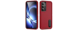For Samsung s25 FE Robust Magnetic Kickstand Hybrid Case Cover - Red