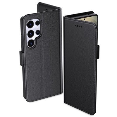 For Samsung s25 FE Wallet ID Card Holder Case Cover - Black