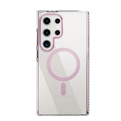 For Samsung s25 Ultra Diamond Magnetic Circle Thick TPU with Camera Protection - Rose Gold