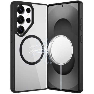 For Samsung s26 Edge Butterfly Moveable Grip Stand With Small Diamonds Meta Buttons HQ Hybrid - Black