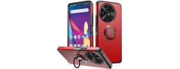 For TCL 50 XL 5G Tough Hybrid With Ring Stand + Tempered Glass - Red