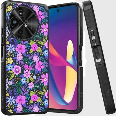 For TCL 50 XL 5G Tough Strong MetKase Hybrid (Magnet Mount Friendly) Case Cover - Mystical Floral Boom